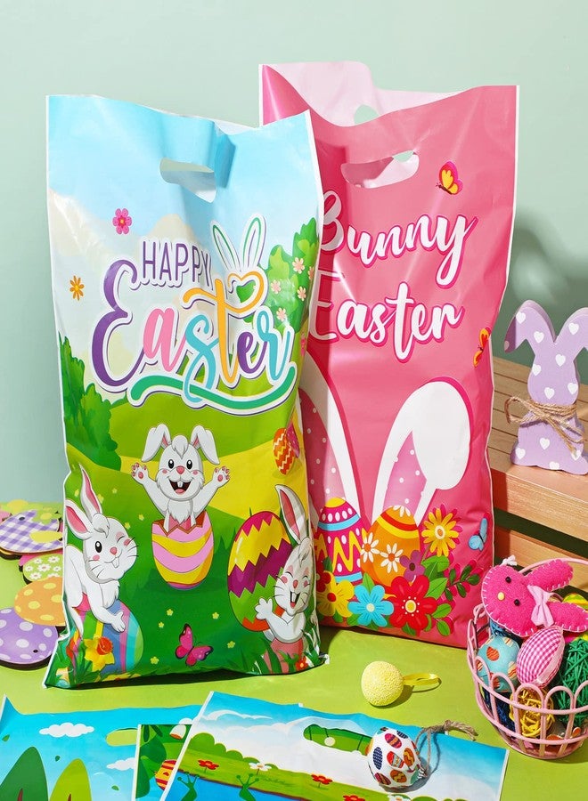 تاوباري أكياس هدايا عيد الفصح من تاو باري، 72 قطعة، أكياس بلاستيكية كبيرة الحجم، قابلة لإعادة الاستخدام، على شكل أرنب وبيض، هدايا مثالية لحفلات البحث عن البيض، لوازم حفلات، تغليف هدايا - Image 3